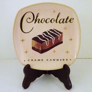 🎄SAKURA Angela Staehling Chocolate Cream Candies Confection Line Stoneware 8"sq